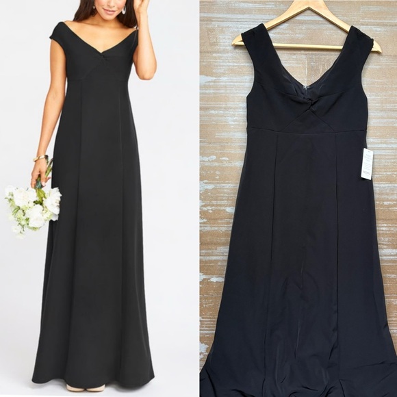 Show Me Your MuMu Dresses & Skirts - Show Me Your Mumu NWT Zurich Knot Gown Black Wedding Bridesmaids Womens M